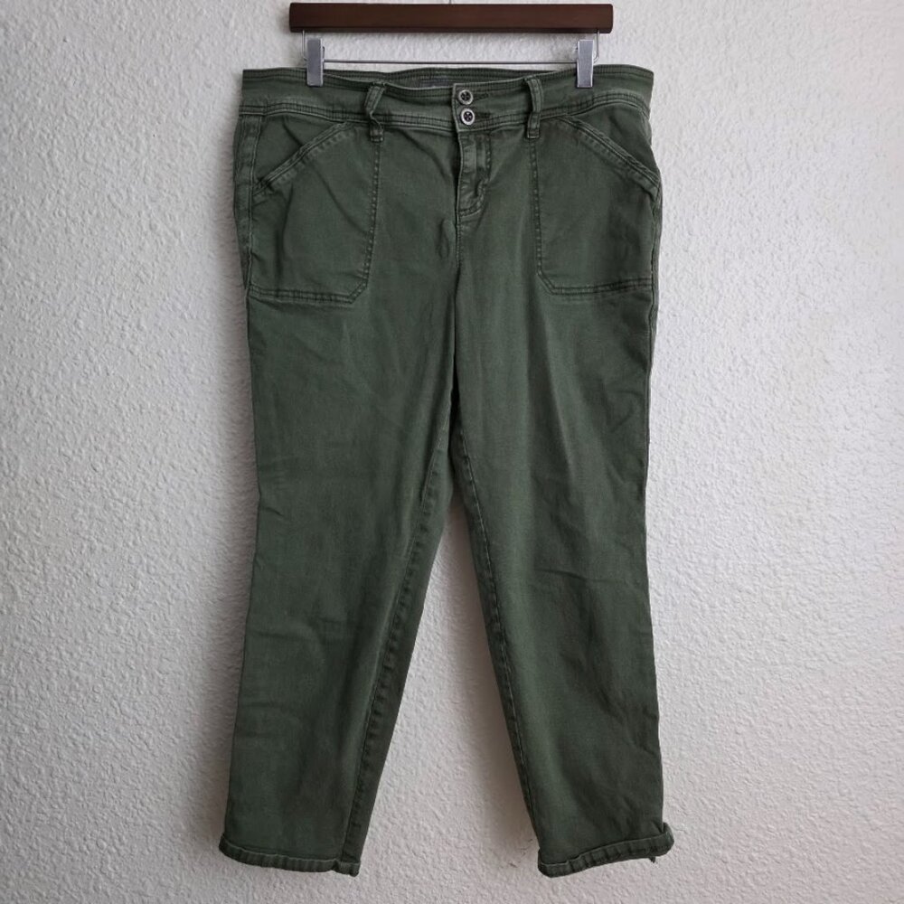Torrid Crop Aviator Skinny Stretch Twill Mid-Rise Pant Women's Size 16